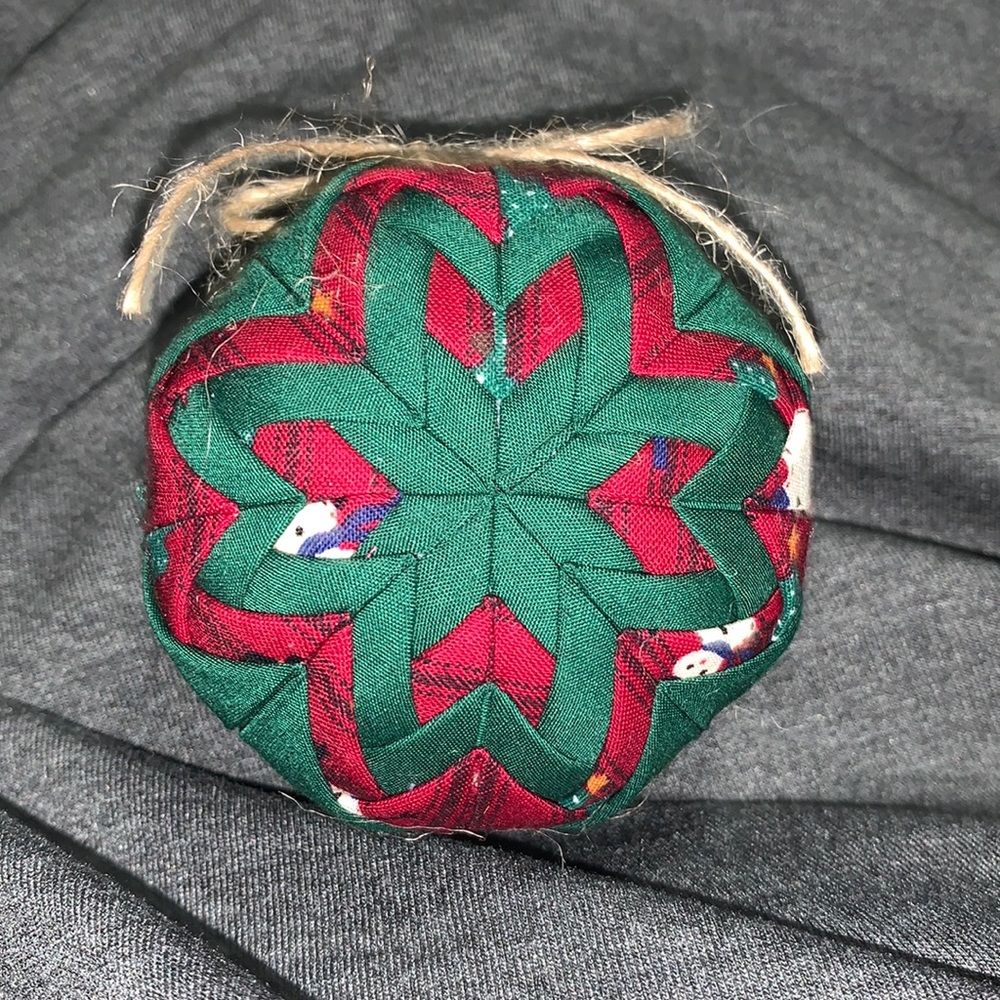 Handmade quilted ornament